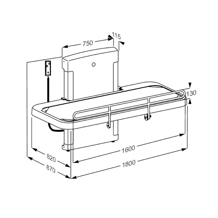 Pressalit SCT2000 Shower Changing Table Pressalit SCT2000 Shower Changing Table