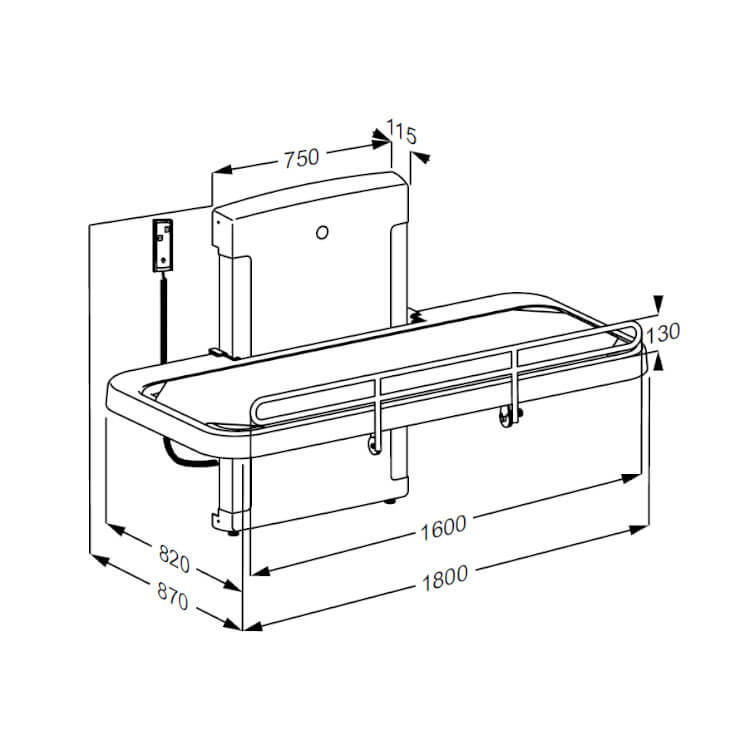 Pressalit SCT2100 Shower Changing Table