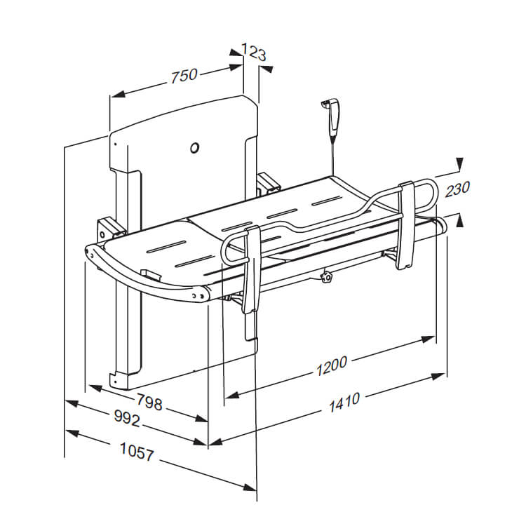 Pressalit SCT3000 Shower Changing Table Pressalit SCT3000 Shower Changing Table